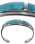Turquoise Sterling Silver Water Wave Jewelry Bracelet VX37577