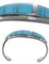 Water Wave Sterling Silver Turquoise Jewelry Bracelet VX37586