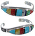 Water Wave Sterling Silver Multicolor Jewelry Bracelet VX37600