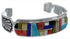 Southwest Sterling Silver Multicolor Jewelry Bracelet VX37620