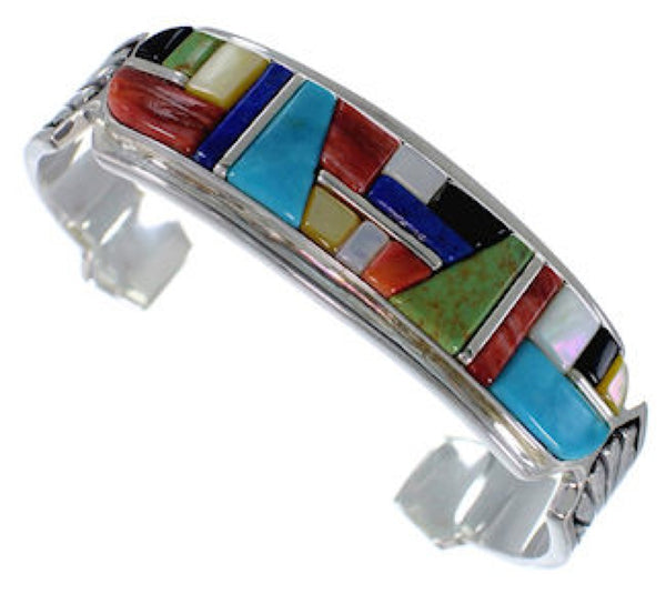 Multicolor Authentic Sterling Silver Jewelry Bracelet VX37625