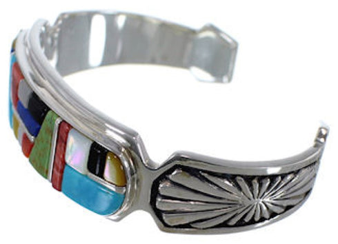 Multicolor Authentic Sterling Silver Jewelry Bracelet VX37625