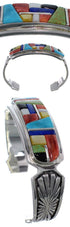 Multicolor Authentic Sterling Silver Jewelry Bracelet VX37625