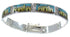 Multicolor Silver Native American Village Design Link Bracelet GS62410