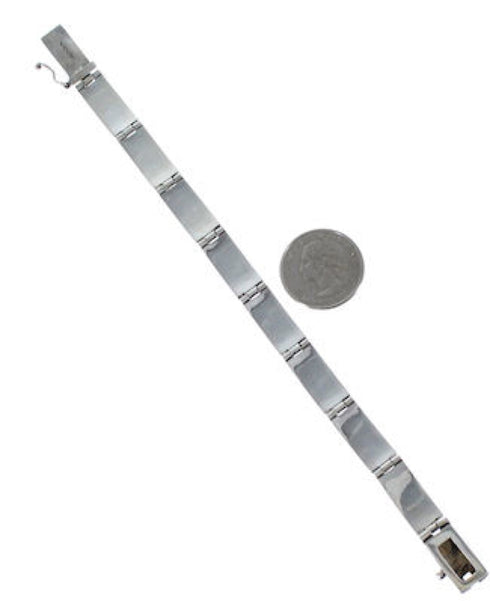 Sterling Silver Native American Village Design Link Bracelet GS62418