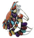 Sterling Silver Southwest Multicolor Cuff Bracelet IS60965
