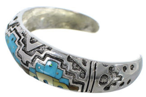 Turquoise Multicolor Native American Design Cuff Bracelet EX27905