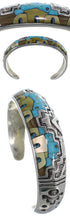 Turquoise Multicolor Native American Design Cuff Bracelet EX27905