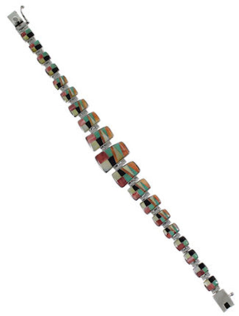 Sunset WhiteRock Multicolor Sterling Silver Link Bracelet PX35347
