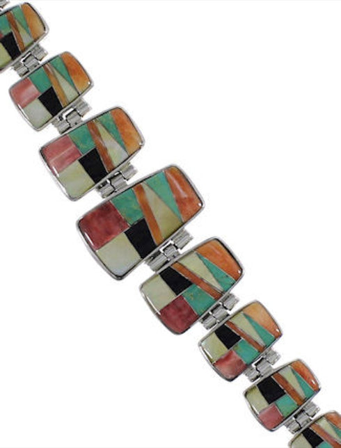 Sunset WhiteRock Multicolor Sterling Silver Link Bracelet PX35347