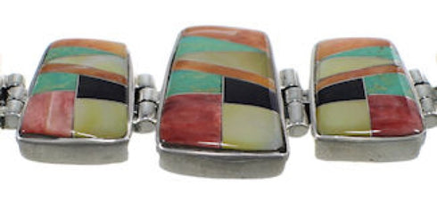 Sunset WhiteRock Multicolor Sterling Silver Link Bracelet PX35347