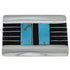 Southwestern Sterling Silver Turquoise Jet Inlay Belt Buckle TX28773