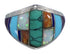 Sterling Silver Multicolor Inlay Southwest Ring Size 5-3/4 UX35908