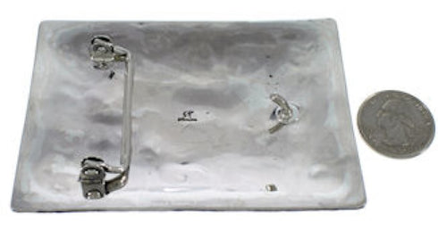 Turquoise Southwest Sterling Silver Bear Belt Buckle PS70776