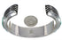 Turquoise Inlay Southwest Silver Sturdy Cuff Bracelet MX27404