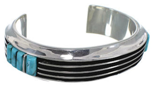 Southwestern Sterling Silver Turquoise Jewelry Cuff Bracelet EX27425