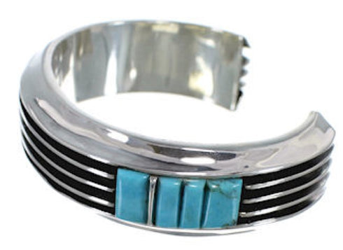 Southwestern Sterling Silver Turquoise Jewelry Cuff Bracelet EX27425