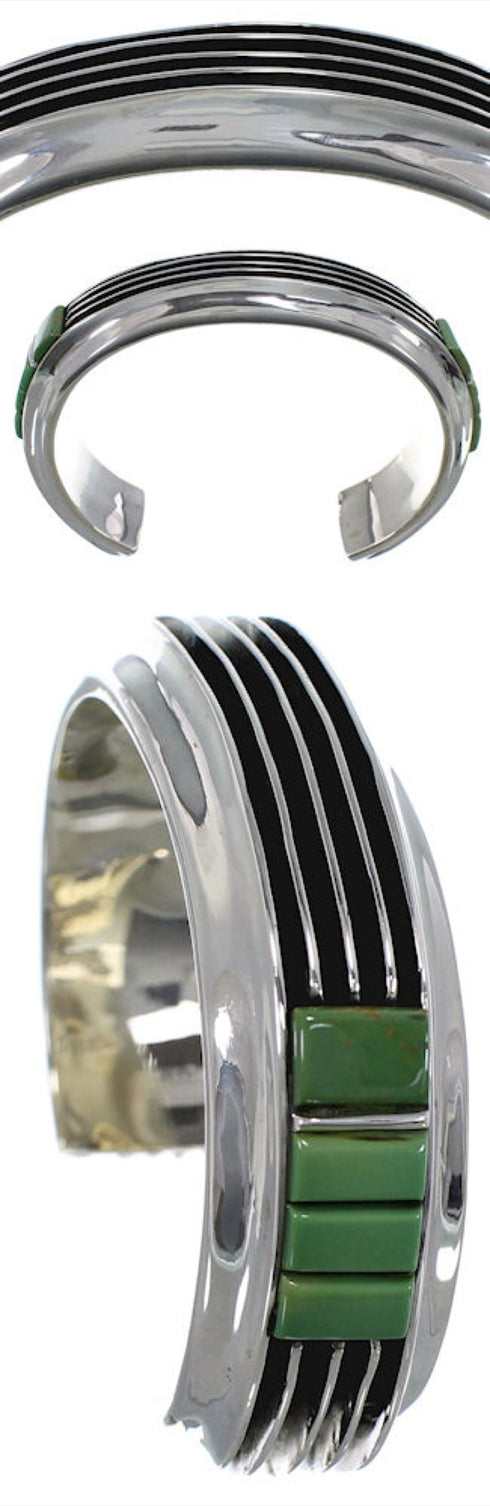 Sterling Silver Turquoise Southwest Well-Built Cuff Bracelet MX27387