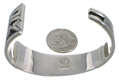 Feather Multicolor Sterling Silver Southwest Cuff Bracelet MX27318