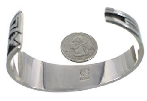 Feather Multicolor Sterling Silver Southwest Cuff Bracelet MX27319