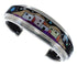 Multicolor Native American Village Design Silver Bracelet IS63264