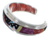 Silver Multicolor Native American Mesa Design Cuff Bracelet IS63307