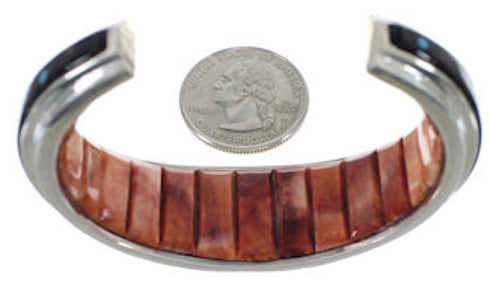 Silver Native American Mesa Design Multicolor Bracelet IS63333