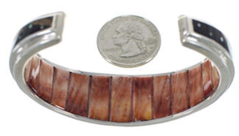Silver Native American Mesa Design Multicolor Bracelet IS63336