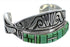 Turquoise Water Wave Genuine Sterling Silver Cuff Bracelet EX27577