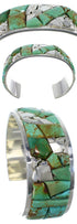 Genuine Sterling Silver Turquoise Inlay Cuff Bracelet CW64884