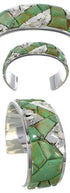 Turquoise Inlay Genuine Sterling Silver Bracelet CW64888