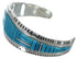 Sterling Silver Southwest Turquoise Inlay Cuff Bracelet EX27401