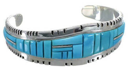 Southwest Jewelry Turquoise Sterling Silver Cuff Bracelet EX27403