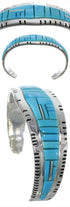 Southwest Jewelry Turquoise Sterling Silver Cuff Bracelet EX27403