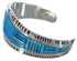 Turquoise Southwestern Sterling Silver Jewelry Cuff Bracelet EX27405