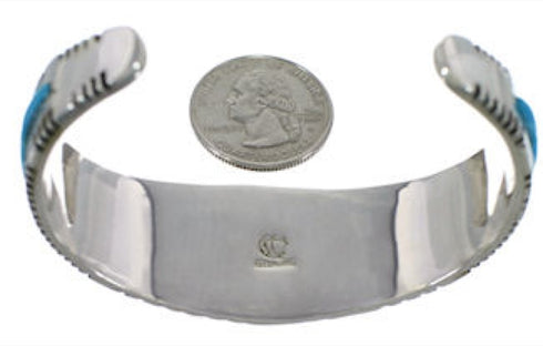 Southwestern Turquoise Sterling Silver Cuff Bracelet Jewelry EX27407