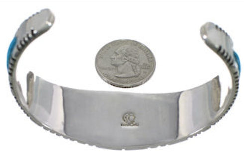 Sterling Silver Turquoise Cuff Bracelet Southwest Jewelry EX27409