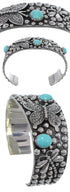 Southwest Turquoise Butterfly Dragonfly Silver Cuff Bracelet EX29357