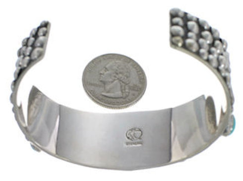 Southwest Turquoise Butterfly Dragonfly Silver Cuff Bracelet EX29357