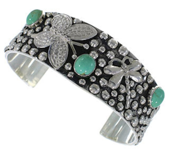 Southwest Jewelry Turquoise Dragonfly Butterfly Cuff Bracelet RS75355