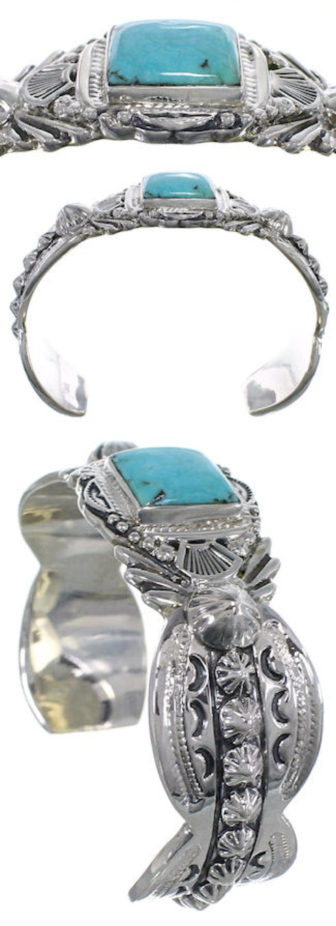 Turquoise Southwest Sterling Silver Jewelry Bracelet FX27469