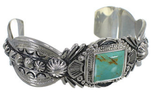Southwest Sterling Silver Turquoise Cuff Bracelet FX27475
