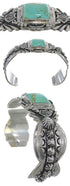 Southwest Sterling Silver Turquoise Cuff Bracelet FX27475