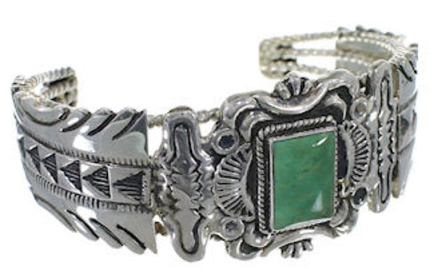Authentic Sterling Silver And Turquoise Jewelry Cuff Bracelet RS75378