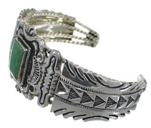 Authentic Sterling Silver And Turquoise Jewelry Cuff Bracelet RS75378