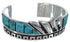 Sterling Silver And Turquoise Inlay Cuff Bracelet BW66328