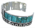 Sterling Silver And Turquoise Inlay Cuff Bracelet BW66328