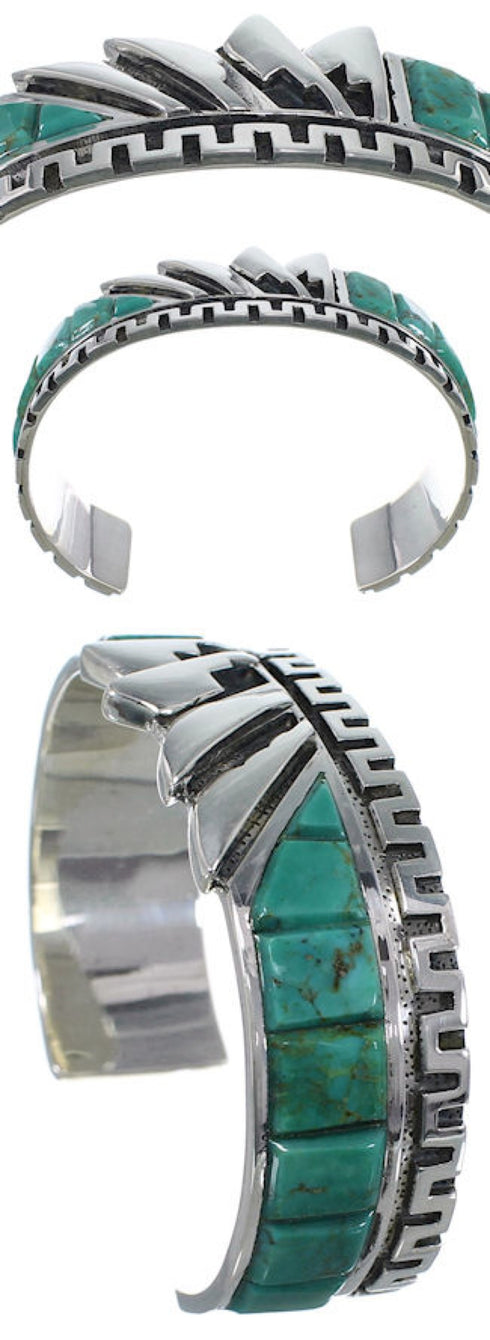 Southwest Turquoise Inlay Cuff Bracelet BW66367