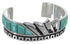 Turquoise Sterling Silver Inlay Southwest Cuff Bracelet BW66386