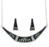 Silver Native American Village Design Multicolor Necklace Set GS62287
